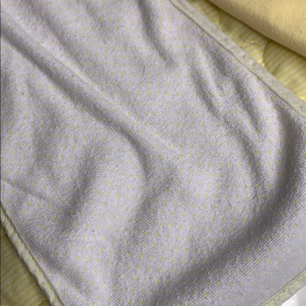 Neutral soft yellow pastel newborn receiving blanket changing pad cotton